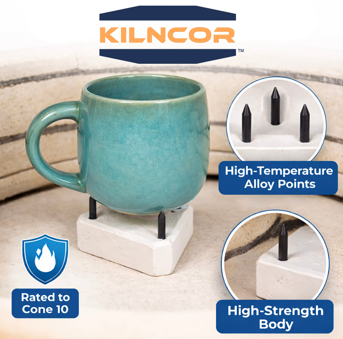 3 Point Triangle Stilt - 25mm/.98" point to point